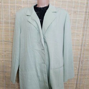 SAG HARBOR WOMEN'S SIZE 16W SPORTS COAT MINT GREEN B-385